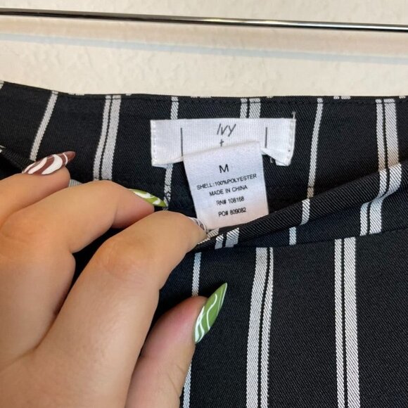 Ivy & Main Stripped Wide Leg Pants - Picture 3 of 6